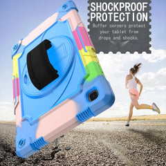 360 Degree Rotation Turntable Contrast Color Robot Shockproof Silicone + PC Protective Case with Holder, For Samsung Galaxy Tab A7 10.4 (2020)/T500, For Samsung Galaxy Tab A 10.1 (2019)/T515