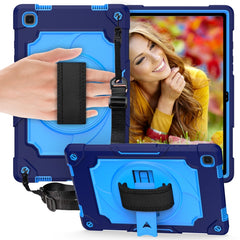 360 Degree Rotation Turntable Contrast Color Robot Shockproof Silicone + PC Protective Case with Holder, For Samsung Galaxy Tab A7 10.4 (2020)/T500, For Samsung Galaxy Tab A 10.1 (2019)/T515