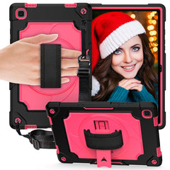 360 Degree Rotation Turntable Contrast Color Robot Shockproof Silicone + PC Protective Case with Holder, For Samsung Galaxy Tab A7 10.4 (2020)/T500, For Samsung Galaxy Tab A 10.1 (2019)/T515