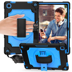360 Degree Rotation Turntable Contrast Color Robot Shockproof Silicone + PC Protective Case with Holder, For Samsung Galaxy Tab A7 10.4 (2020)/T500, For Samsung Galaxy Tab A 10.1 (2019)/T515