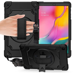 360 Degree Rotation Turntable Contrast Color Robot Shockproof Silicone + PC Protective Case with Holder, For Samsung Galaxy Tab A7 10.4 (2020)/T500, For Samsung Galaxy Tab A 10.1 (2019)/T515