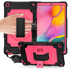 360 Degree Rotation Turntable Contrast Color Robot Shockproof Silicone + PC Protective Case with Holder, For Samsung Galaxy Tab A7 10.4 (2020)/T500, For Samsung Galaxy Tab A 10.1 (2019)/T515
