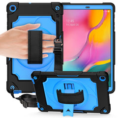 360 Degree Rotation Turntable Contrast Color Robot Shockproof Silicone + PC Protective Case with Holder, For Samsung Galaxy Tab A7 10.4 (2020)/T500, For Samsung Galaxy Tab A 10.1 (2019)/T515