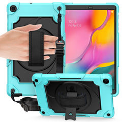 360 Degree Rotation Turntable Contrast Color Robot Shockproof Silicone + PC Protective Case with Holder, For Samsung Galaxy Tab A7 10.4 (2020)/T500, For Samsung Galaxy Tab A 10.1 (2019)/T515