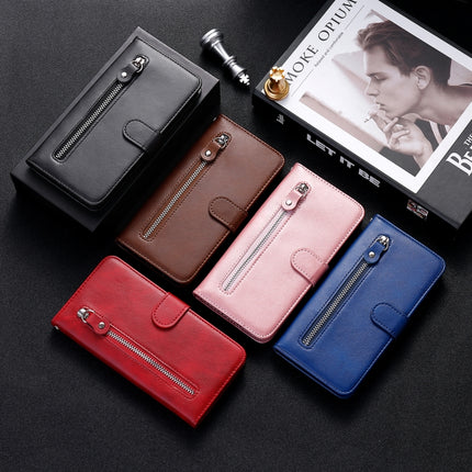Fashion Calf Texture Zipper Horizontal Flip Leather Case with Holder & Card Slots & Wallet, For OPPO F17 Pro / A93, For OPPO Realme 5 / 5s / C3, For Google Pixel 4a 4G, For Google Pixel 5 XL / Pixel 4a 5G