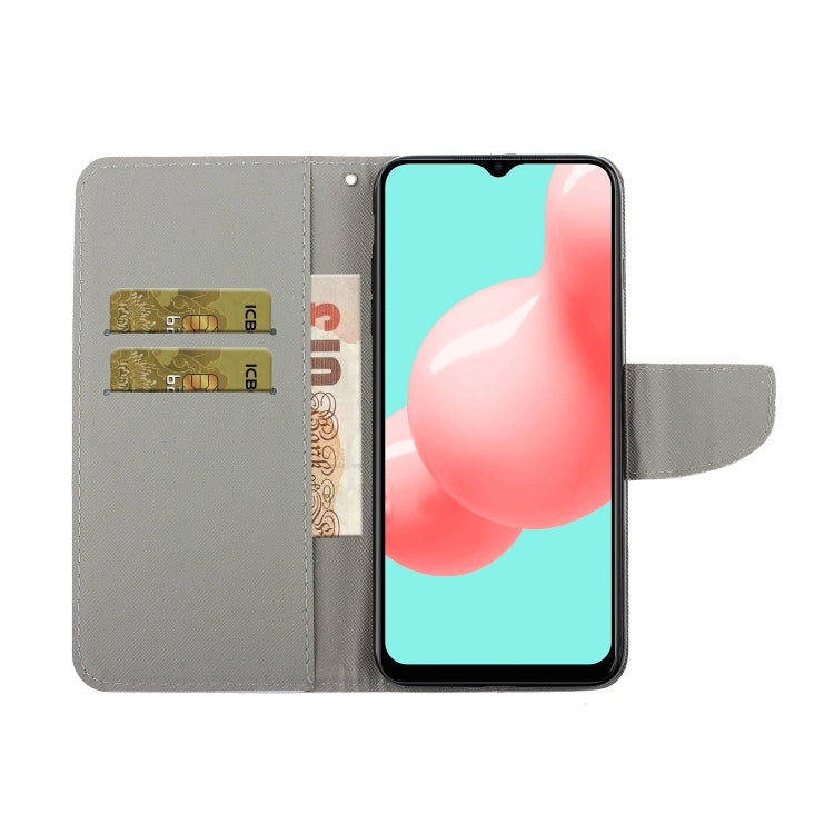 Colored Drawing Pattern Horizontal Flip Leather Case with Holder & Card Slots & Wallet & Lanyard