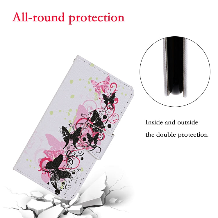Colored Drawing Pattern Horizontal Flip Leather Case with Holder & Card Slots & Wallet & Lanyard