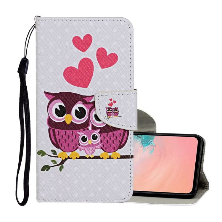 Colored Drawing Pattern Horizontal Flip Leather Case with Holder & Card Slots & Wallet & Lanyard