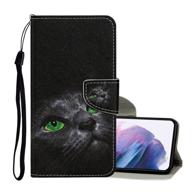 Colored Drawing Pattern Horizontal Flip Leather Case with Holder & Card Slots & Wallet & Lanyard, For Samsung Galaxy S21+ 5G, For Samsung Galaxy S21 Ultra 5G