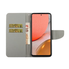 Colored Drawing Pattern Horizontal Flip Leather Case with Holder & Card Slots & Wallet & Lanyard, For Samsung Galaxy A72 5G / 4G