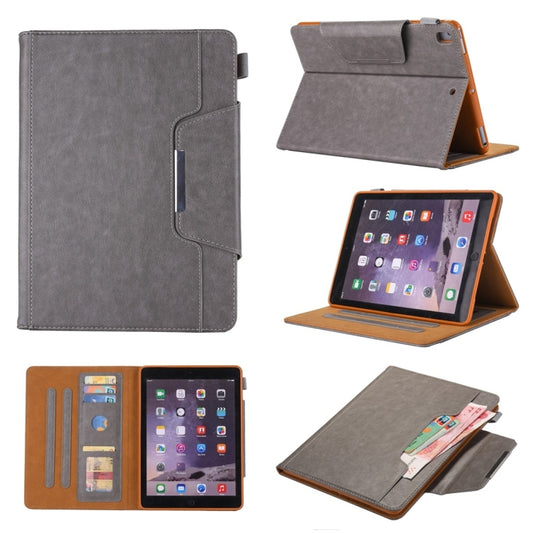 Für iPad 10,2 Zoll Business Style Horizontal Flip Ledertasche mit Halter &amp; Kartensteckplatz &amp; Bilderrahmen &amp; Geldbörse