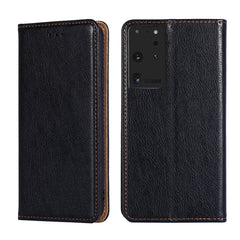 PU + TPU Gloss Oil Solid Color Magnetic Horizontal Flip Leather Case with Holder & Card Slot & Wallet, For Samsung Galaxy S21 Ultra 5G