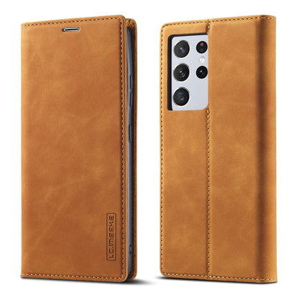 LC.IMEEKE Strong Magnetism Ultra-thin Horizontal Flip Matte TPU + PU Leather Case with Holder & Card Slots & Wallet, For Samsung Galaxy S21 5G, For Samsung Galaxy S21+ 5G, For Samsung Galaxy S21 Ultra 5G