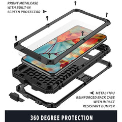 R-JUST Shockproof Waterproof Dust-proof Metal + Silicone Protective Case with Holder, For Samsung Galaxy S21 5G, For Samsung Galaxy S21+ 5G, For Samsung Galaxy S21 Ultra 5G