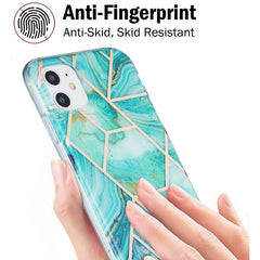 3D Electroplating Marble Pattern TPU Protective Case, For iPhone 11, For iPhone 11 Pro, For iPhone 11 Pro Max, For iPhone 12 mini, For iPhone 12 / 12 Pro