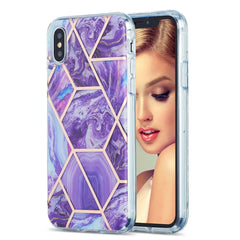 3D Electroplating Marble Pattern TPU Protective Case, For iPhone 12 Pro Max, For iPhone XS / X, For iPhone XR, For iPhone XS Max