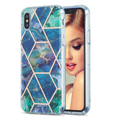 3D Electroplating Marble Pattern TPU Protective Case, For iPhone 12 Pro Max, For iPhone XS / X, For iPhone XR, For iPhone XS Max