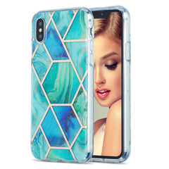 3D Electroplating Marble Pattern TPU Protective Case, For iPhone 12 Pro Max, For iPhone XS / X, For iPhone XR, For iPhone XS Max