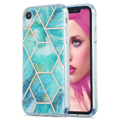 3D Electroplating Marble Pattern TPU Protective Case, For iPhone 12 Pro Max, For iPhone XS / X, For iPhone XR, For iPhone XS Max