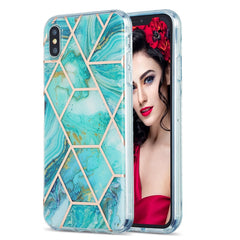 3D Electroplating Marble Pattern TPU Protective Case, For iPhone 12 Pro Max, For iPhone XS / X, For iPhone XR, For iPhone XS Max