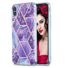 3D Electroplating Marble Pattern TPU Protective Case, For iPhone 12 Pro Max, For iPhone XS / X, For iPhone XR, For iPhone XS Max