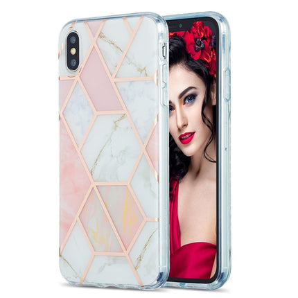 3D Electroplating Marble Pattern TPU Protective Case, For iPhone XS Max