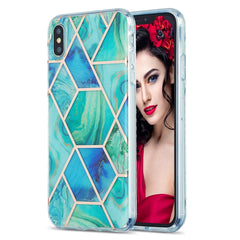 3D Electroplating Marble Pattern TPU Protective Case, For iPhone 12 Pro Max, For iPhone XS / X, For iPhone XR, For iPhone XS Max