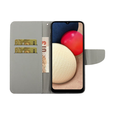 Coloured Drawing Pattern Horizontal Flip PU Leather Case with Holder & Card Slots & Wallet & Lanyard, For Samsung Galaxy A02s