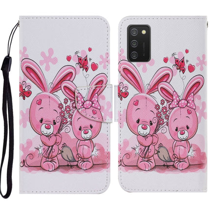 Coloured Drawing Pattern Horizontal Flip PU Leather Case with Holder & Card Slots & Wallet & Lanyard, For Samsung Galaxy A02s