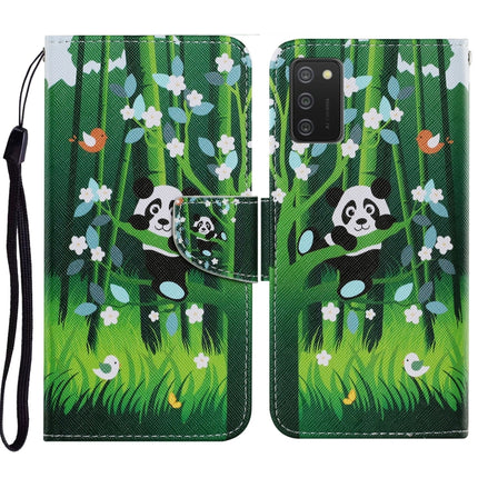 Coloured Drawing Pattern Horizontal Flip PU Leather Case with Holder & Card Slots & Wallet & Lanyard, For Samsung Galaxy A02s