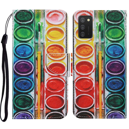 Coloured Drawing Pattern Horizontal Flip PU Leather Case with Holder & Card Slots & Wallet & Lanyard, For Samsung Galaxy A02s