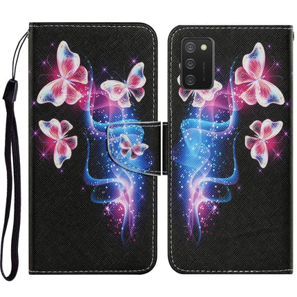Coloured Drawing Pattern Horizontal Flip PU Leather Case with Holder & Card Slots & Wallet & Lanyard, For Samsung Galaxy A02s