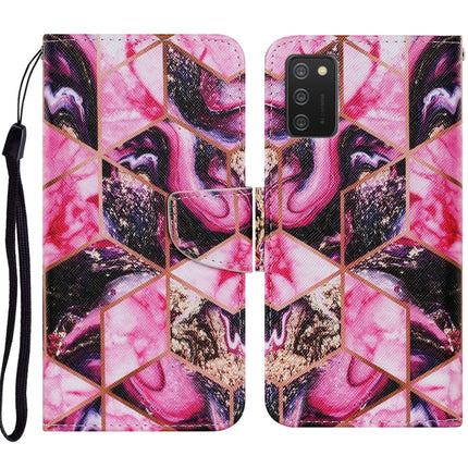 Coloured Drawing Pattern Horizontal Flip PU Leather Case with Holder & Card Slots & Wallet & Lanyard, For Samsung Galaxy A02s