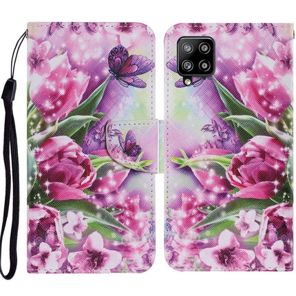 Coloured Drawing Pattern Horizontal Flip PU Leather Case with Holder & Card Slots & Wallet & Lanyard, For Samsung Galaxy A12