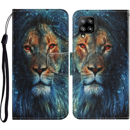 Coloured Drawing Pattern Horizontal Flip PU Leather Case with Holder & Card Slots & Wallet & Lanyard, For Samsung Galaxy A12