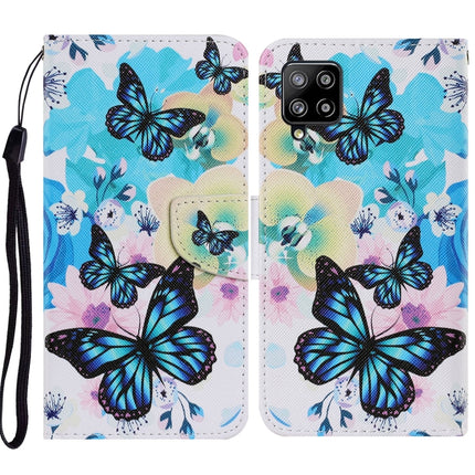 Coloured Drawing Pattern Horizontal Flip PU Leather Case with Holder & Card Slots & Wallet & Lanyard, For Samsung Galaxy A12