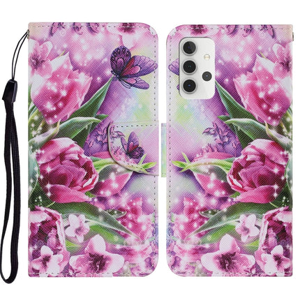 Coloured Drawing Pattern Horizontal Flip PU Leather Case with Holder & Card Slots & Wallet & Lanyard, For Samsung Galaxy A32 5G