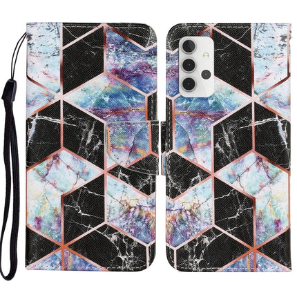 Coloured Drawing Pattern Horizontal Flip PU Leather Case with Holder & Card Slots & Wallet & Lanyard, For Samsung Galaxy A32 5G