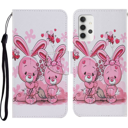 Coloured Drawing Pattern Horizontal Flip PU Leather Case with Holder & Card Slots & Wallet & Lanyard, For Samsung Galaxy A32 5G