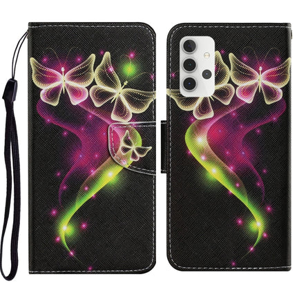 Coloured Drawing Pattern Horizontal Flip PU Leather Case with Holder & Card Slots & Wallet & Lanyard, For Samsung Galaxy A32 5G