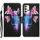 For Samsung Galaxy A32 5G / Three Fluorescent Butterflies
