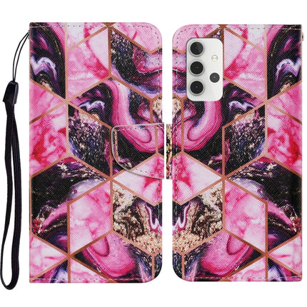 Coloured Drawing Pattern Horizontal Flip PU Leather Case with Holder & Card Slots & Wallet & Lanyard, For Samsung Galaxy A32 5G