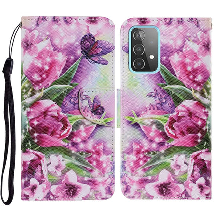 Coloured Drawing Pattern Horizontal Flip PU Leather Case with Holder & Card Slots & Wallet & Lanyard, For Samsung Galaxy A52 5G / 4G, For Samsung Galaxy A72 5G