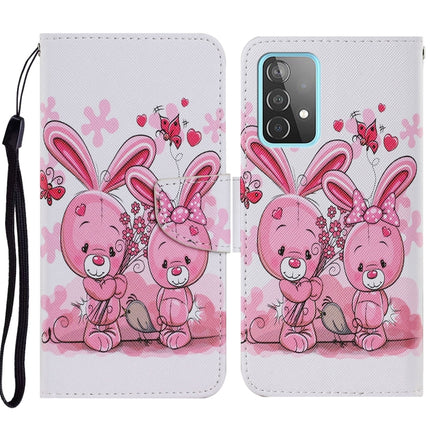 Coloured Drawing Pattern Horizontal Flip PU Leather Case with Holder & Card Slots & Wallet & Lanyard, For Samsung Galaxy A52 5G / 4G, For Samsung Galaxy A72 5G