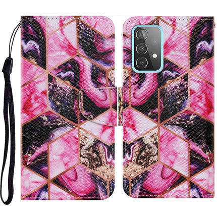 Coloured Drawing Pattern Horizontal Flip PU Leather Case with Holder & Card Slots & Wallet & Lanyard, For Samsung Galaxy A52 5G / 4G, For Samsung Galaxy A72 5G