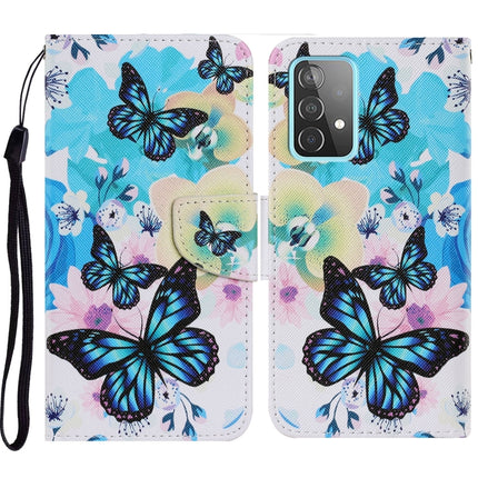 Coloured Drawing Pattern Horizontal Flip PU Leather Case with Holder & Card Slots & Wallet & Lanyard, For Samsung Galaxy A52 5G / 4G, For Samsung Galaxy A72 5G