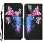 For Samsung Galaxy A72 5G / 4G / Three Fluorescent Butterflies