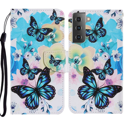 Coloured Drawing Pattern Horizontal Flip PU Leather Case with Holder & Card Slots & Wallet & Lanyard, For Samsung Galaxy A72 5G / 4G, For Samsung Galaxy S21 5G