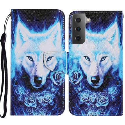 Coloured Drawing Pattern Horizontal Flip PU Leather Case with Holder & Card Slots & Wallet & Lanyard, For Samsung Galaxy S21+ 5G