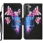 For Samsung Galaxy S21+ 5G / Three Fluorescent Butterflies